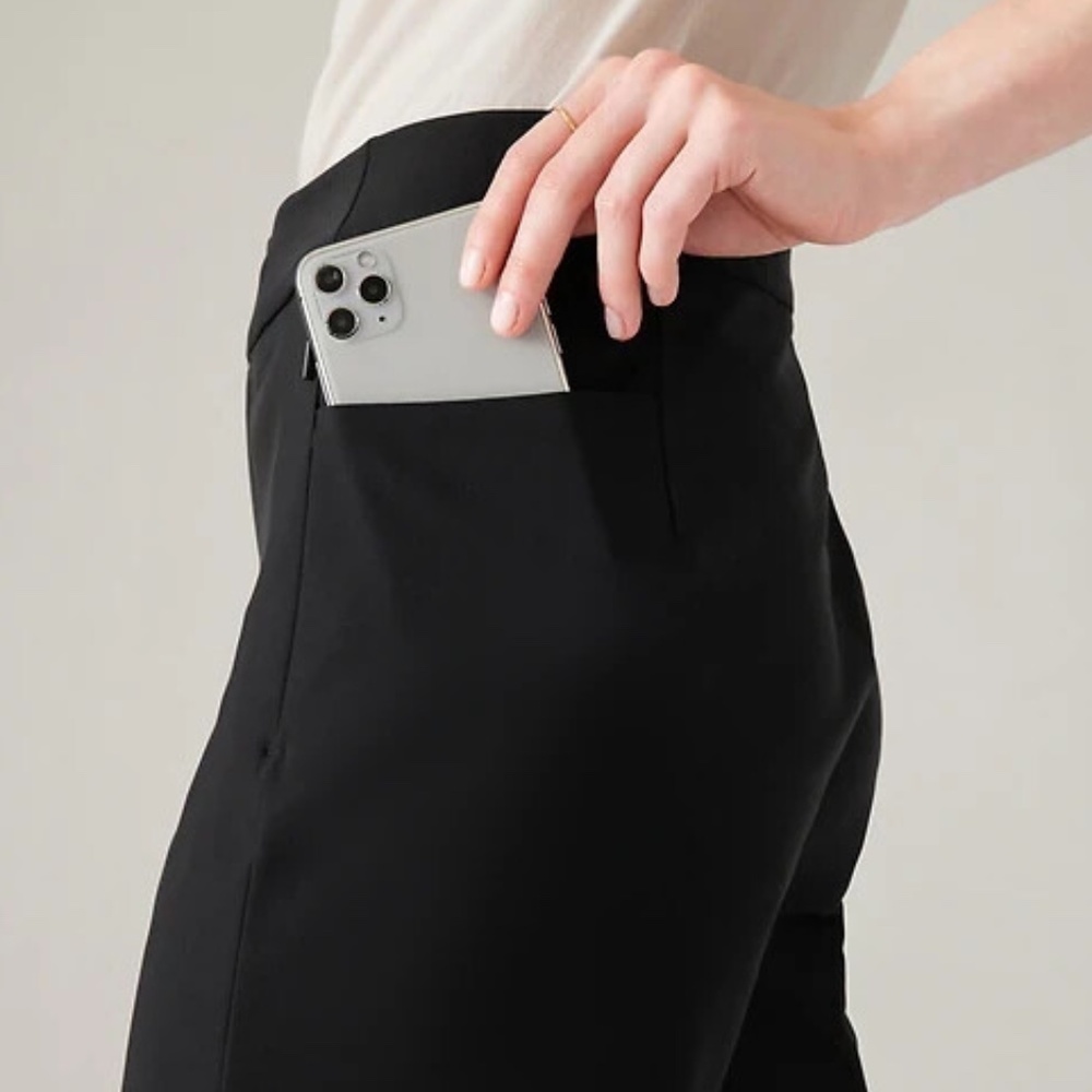 Athleta Stellar Trouser Black Pants 30" Inseam Women's 8 T Tall - Picture 2 of 9